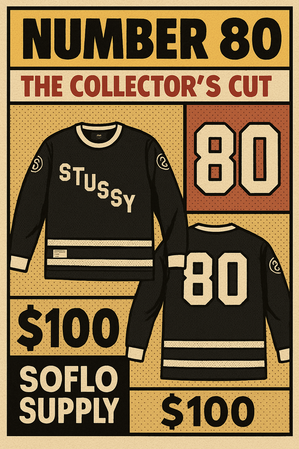 🧥 Rare / Vintage Stussy x NHL Hockey Jersey 🔥 - Size: Large