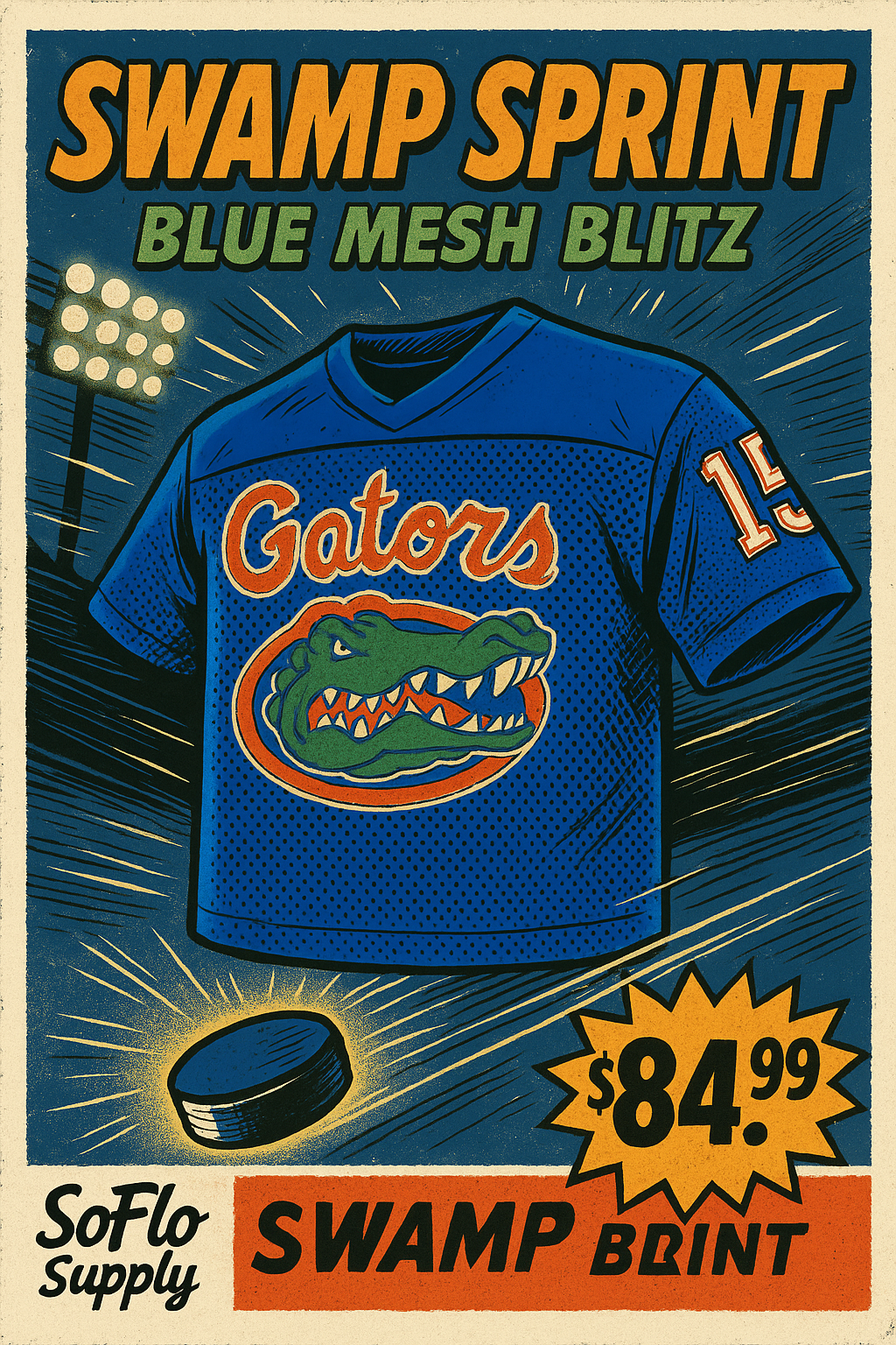 1Heartco 🐊Gators Mesh Football Jersey
